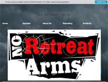 Tablet Screenshot of noretreatarms.com